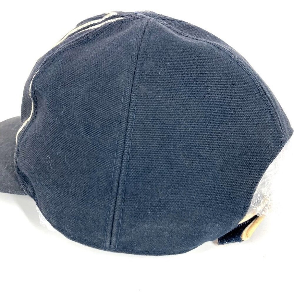 CHANEL Sports CC CC Mark logo hat cap baseball cap cotton Navy/Red - Picture 15 of 16